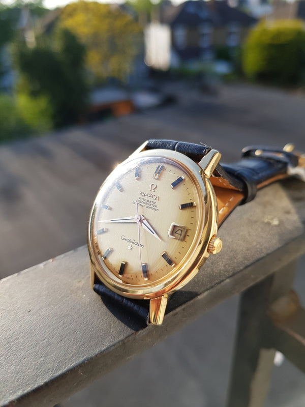 1968 Omega Constellation Automatic with Date in 18ct Gold Model 168.004 with 18ct Gold Dial