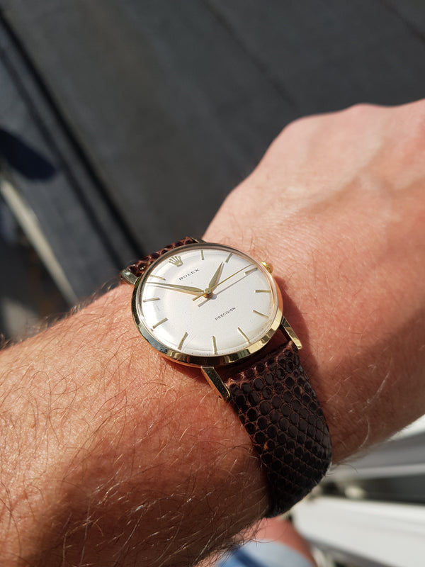 Rolex Precision with Long Lugs Model 12376 in 9ct Gold 1964