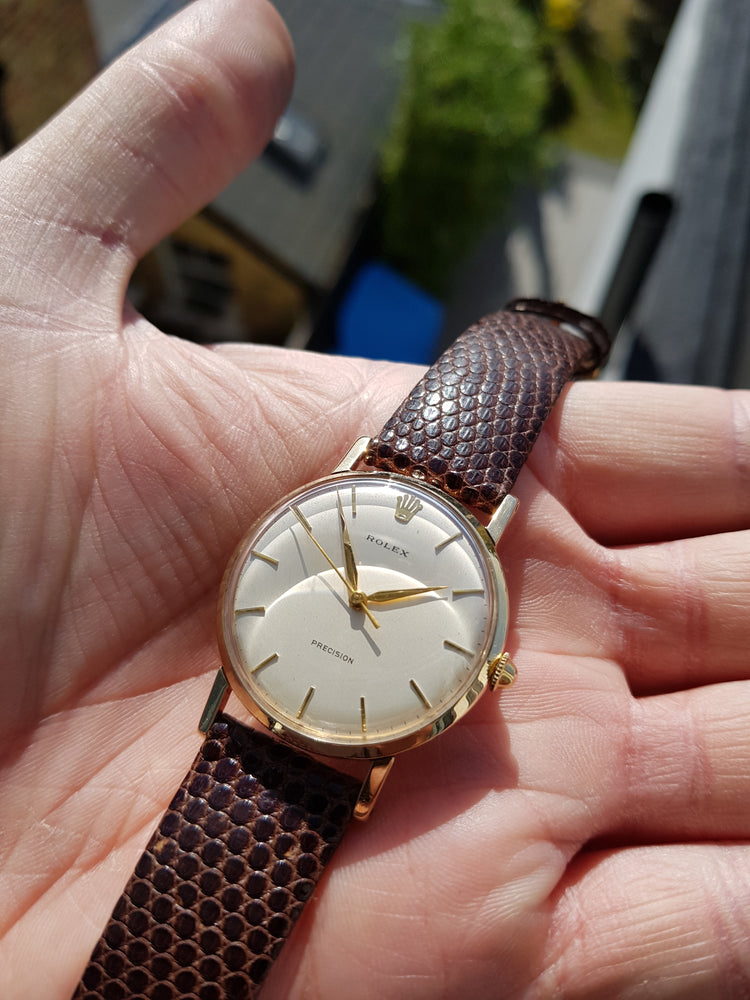 Rolex Precision with Long Lugs Model 12376 in 9ct Gold 1964