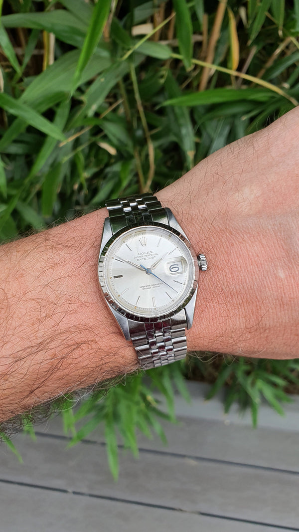 Rolex Oyster Perpetual Datejust in Stainless Steel on Jubilee Bracelet Model 6605 with Box and Papers Circa 1959