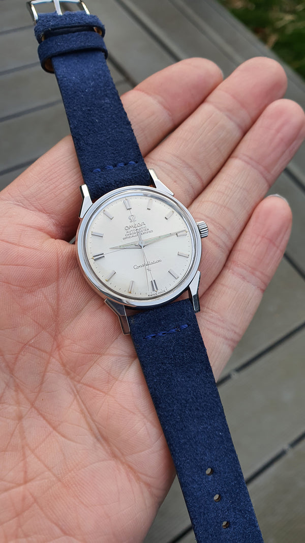 1966 Omega Constellation Auto with Cross Hair Dial and Dog Leg Lugs 167.005 in Stainless Steel