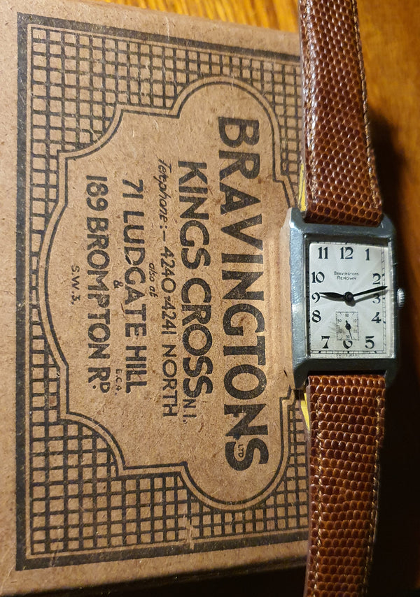 1938 Bravingtons Renown Tank with Arabic Numerals in Sterling Silver