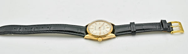 1950s Rolex Oyster Perpetual Chronometer in 18ct Gold Model 6567 with Fluted Bezel and Dagger Markers