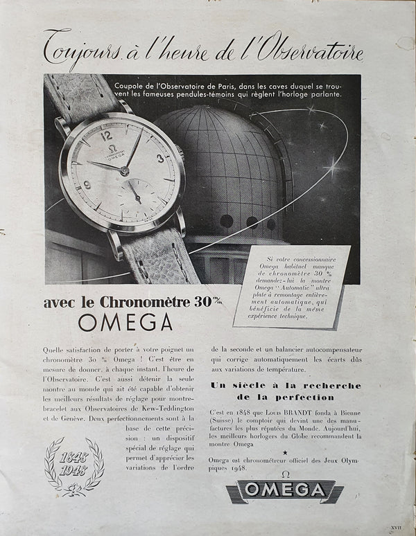 1944 Rare Omega Chronometer in 14ct Gold with Two Tone Dial Cal. 30T2RG Model 2364
