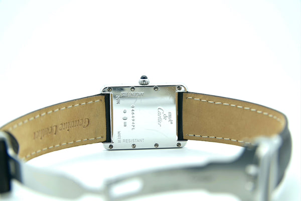 2001 Classic Cartier Full Size Tank with Date & Deployment Buckle Model 2414 with Box and Papers