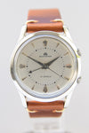 Bucherer Rare swiss Alarm classic wristwatch in Stainless Steel Circa 1960s