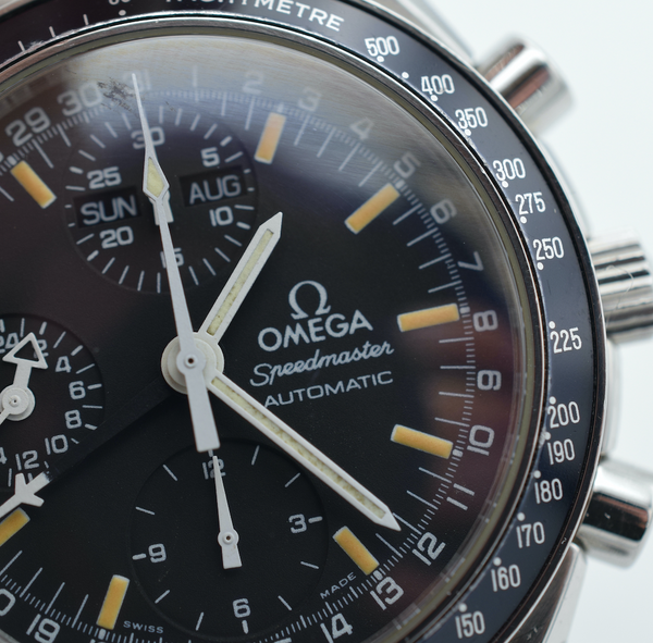 1995 Omega Speedmaster Automatic Day Date Model 352.5000 in Stainless Steel on Bracelet + Box and Card