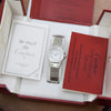 1980s Ladies Cartier Santos Octagonal Classic Automatic in Stainless Steel on Bracelet with Box, Papers and Service History