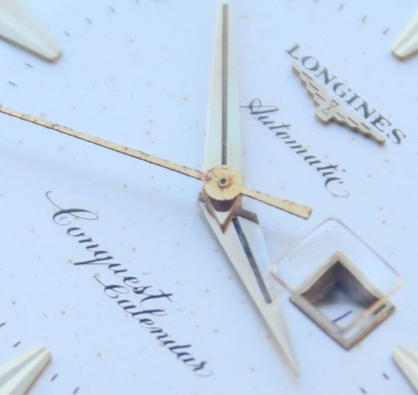Longines Stunning Gold capped Conquest Calendar Wristwatch Model 9007 - Dated 1959 with Original Box