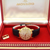 1950 Movado Bumper Automatic 'Calatrava' in Solid 18ct Gold with Box and 18ct Gold Buckle
