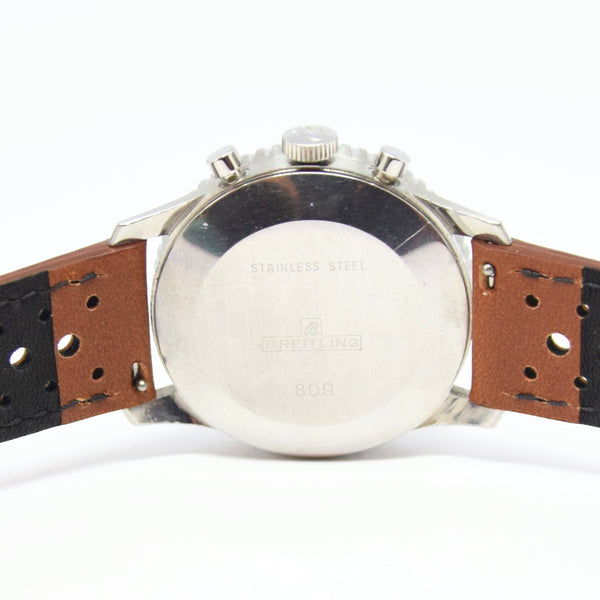 1969 Breitling Navitimer Cosmonaute 24hr Chronograph Pilot's Wristwatch in Stainless Steel Model 809 + Booklet