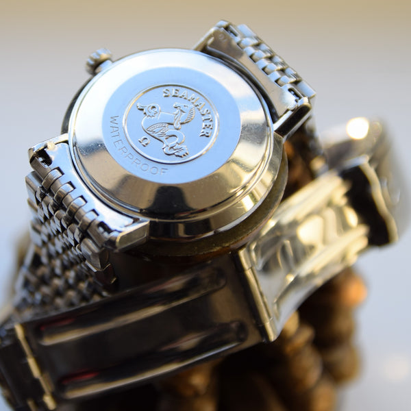 1963 Omega Automatic Seamaster Deville Date with Original Beads of Rice Type Bracelet Model 14910 Stainless Steel