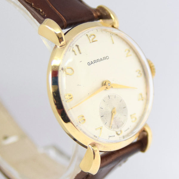 1965 Garrard of London Wristwatch in 9ct Gold with Original Box & Signed Card
