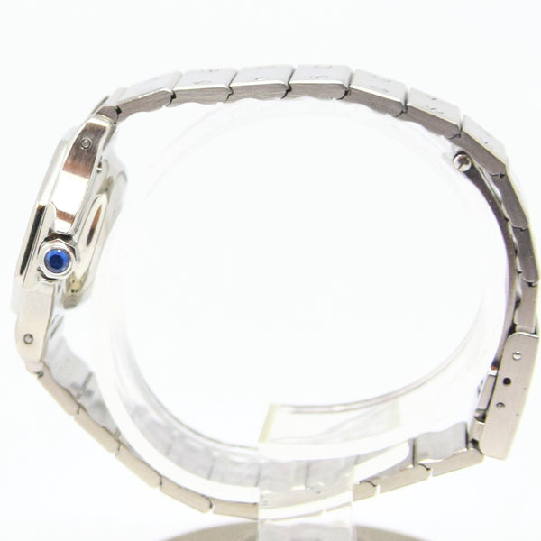 1980s Ladies Cartier Santos Octagonal Classic Automatic in Stainless Steel on Bracelet with Box, Papers and Service History