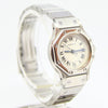 1980s Ladies Cartier Santos Octagonal Classic Automatic in Stainless Steel on Bracelet with Box, Papers and Service History