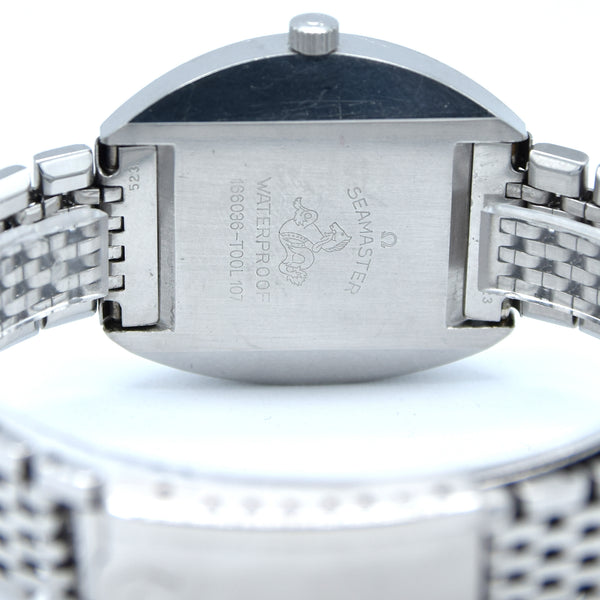 1969 Omega Seamaster Cosmic Day/Date Model 166.036 in Stainless Steel Monocoque Case on Beads of Rice Bracelet