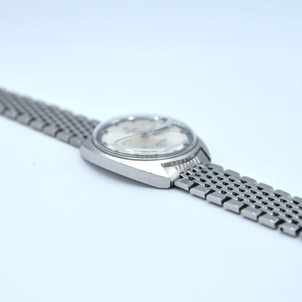1969 Omega Seamaster Cosmic Day/Date Model 166.036 in Stainless Steel Monocoque Case on Beads of Rice Bracelet