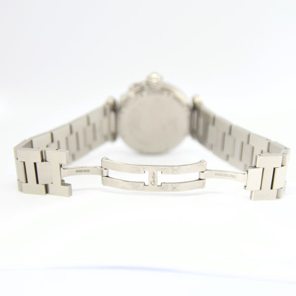 2000 Cartier Pasha C W31029M7-2377 Automatic GMT in Stainless Steel on Bracelet with Box and Book