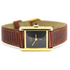 1970s Cartier Ladies Tank Mechanical Manual Wind with Black Onyx-Type Dial