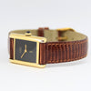 1970s Cartier Ladies Tank Mechanical Manual Wind with Black Onyx-Type Dial
