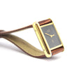 1970s Cartier Ladies Tank Mechanical Manual Wind with Black Onyx-Type Dial