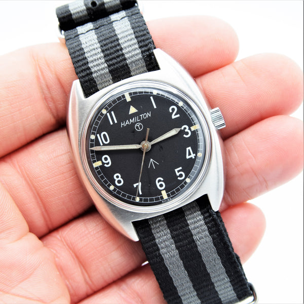 1975 Hamilton 6BB-6645-99 Mechanical British Military Issue Wristwatch with Hacking Seconds