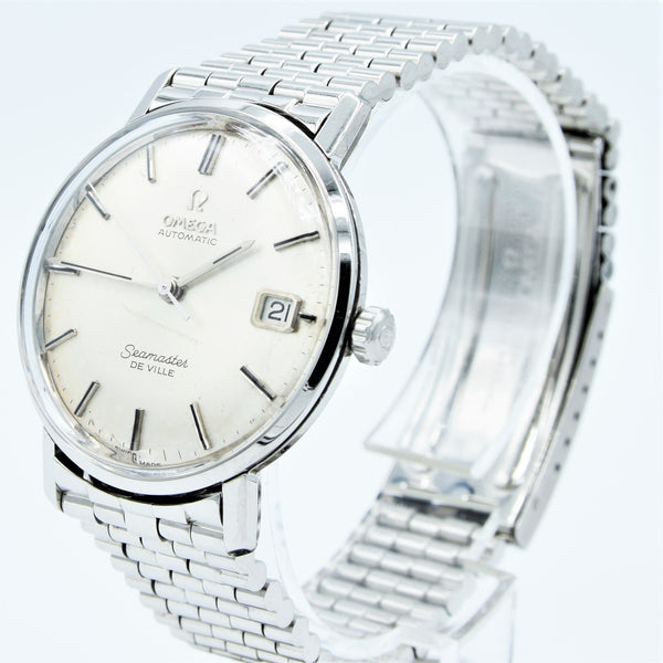 1964/5 Omega Automatic Seamaster De Ville Model 166.020 in Stainless Steel on Bullet Bracelet with Box and Papers
