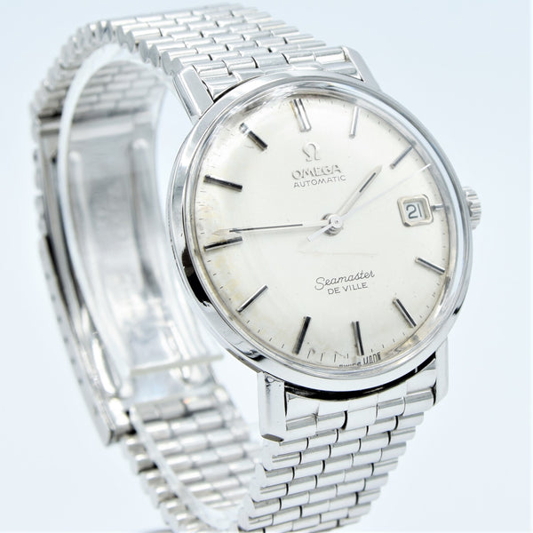 1964/5 Omega Automatic Seamaster De Ville Model 166.020 in Stainless Steel on Bullet Bracelet with Box and Papers