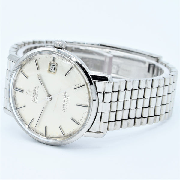 1964/5 Omega Automatic Seamaster De Ville Model 166.020 in Stainless Steel on Bullet Bracelet with Box and Papers