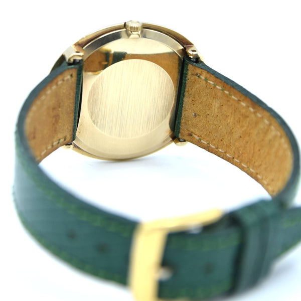 1968 Rare Omega Unisex Oval De Ville Dress Watch in Solid 9ct Gold English Case Model 1115495
