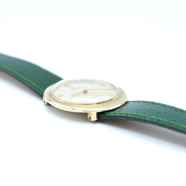 1968 Rare Omega Unisex Oval De Ville Dress Watch in Solid 9ct Gold English Case Model 1115495