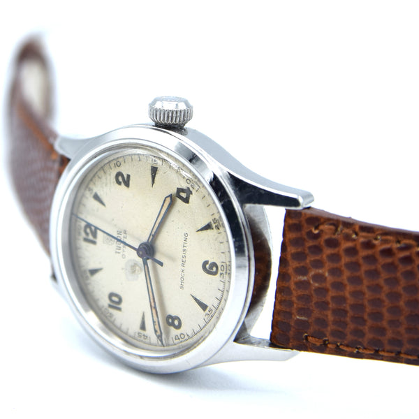 1940s Tudor Oyster Model 4453 All Orginal with Mixed Arabic Numerals in Stainless Steel 31mm