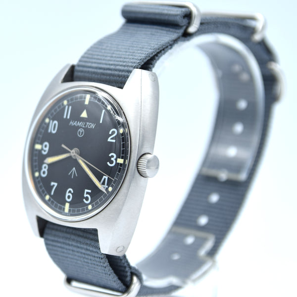 1973 Hamilton W10-6645-99 Mechanical British Military Issue Wristwatch with Hacking Seconds 1st Year of Production