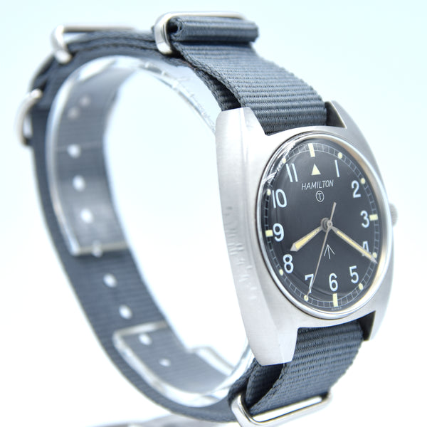 1973 Hamilton W10-6645-99 Mechanical British Military Issue Wristwatch with Hacking Seconds 1st Year of Production