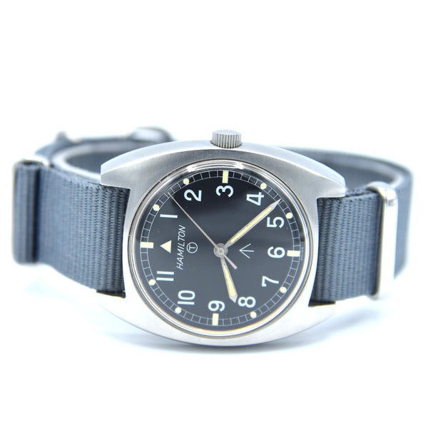 1973 Hamilton W10-6645-99 Mechanical British Military Issue Wristwatch with Hacking Seconds 1st Year of Production