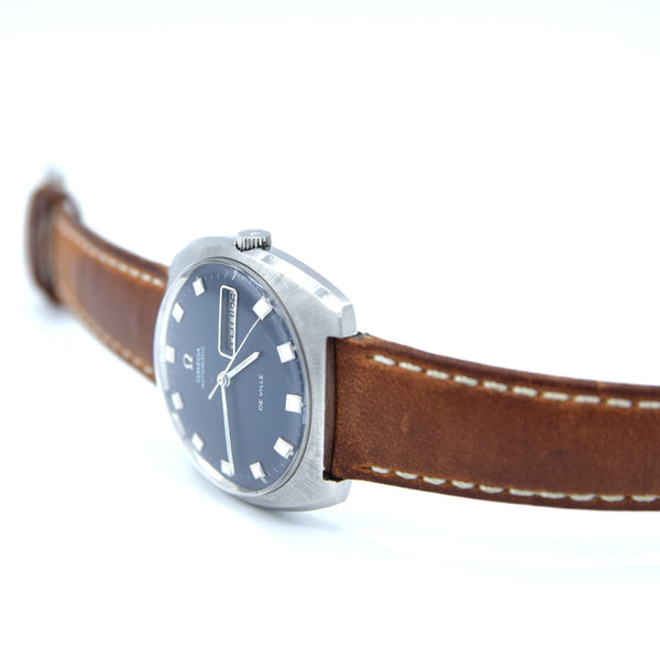 1969 Omega Automatic De Ville Day/Date with Matte Blue Dial in Stainless Steel Model 166.053