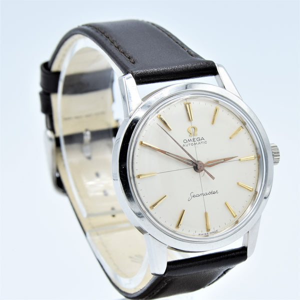 1962 Omega Seamaster Classic Automatic Wristwatch Model 14704 with Cross Hair Dial