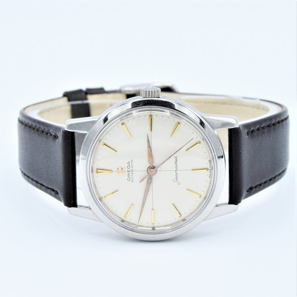 1962 Omega Seamaster Classic Automatic Wristwatch Model 14704 with Cross Hair Dial