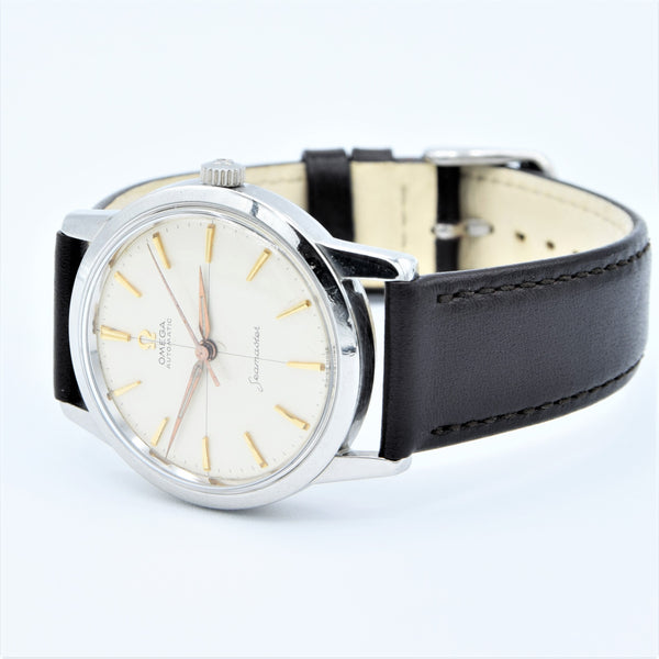 1962 Omega Seamaster Classic Automatic Wristwatch Model 14704 with Cross Hair Dial