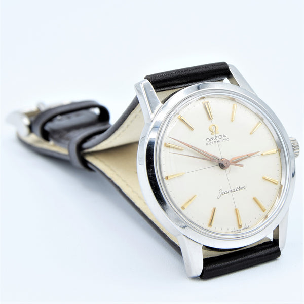 1962 Omega Seamaster Classic Automatic Wristwatch Model 14704 with Cross Hair Dial