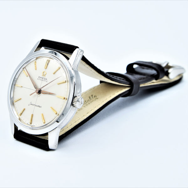 1962 Omega Seamaster Classic Automatic Wristwatch Model 14704 with Cross Hair Dial