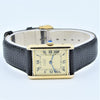 1990s Classic Cartier Quartz Tank with Roman Numerals Dial in 925 Silver Gilt Vermeil
