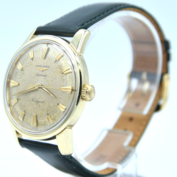 1959 Longines Conquest Automatic Model 9000 with Patina Dial in Gold Capped Case