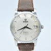 1959 Omega Rarer Geneve Calendar Automatic with Cross Hair Two Tone Dial and Central Seconds in Stainless Steel Model 2982