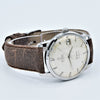 1959 Omega Rarer Geneve Calendar Automatic with Cross Hair Two Tone Dial and Central Seconds in Stainless Steel Model 2982