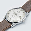 1959 Omega Rarer Geneve Calendar Automatic with Cross Hair Two Tone Dial and Central Seconds in Stainless Steel Model 2982