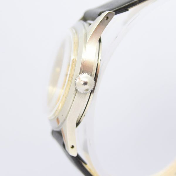 1960s Marvin Watch Company Switzerland Stainless Steel Wristwatch with Original Strap and Box