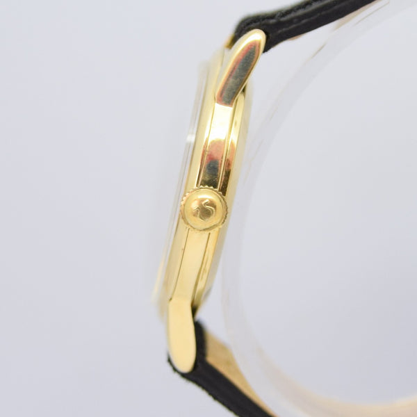 1956 Omega Geneve in Solid 9ct Gold with Original Two-Tone Dial & Arrowhead Batons