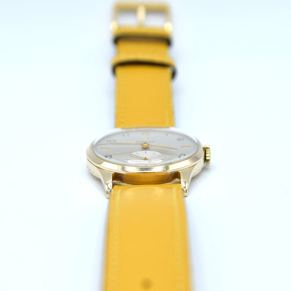 1949 Omega Mint Classic Manual Wind Dress Watch Model 13322 in Solid 9ct English Case with Box