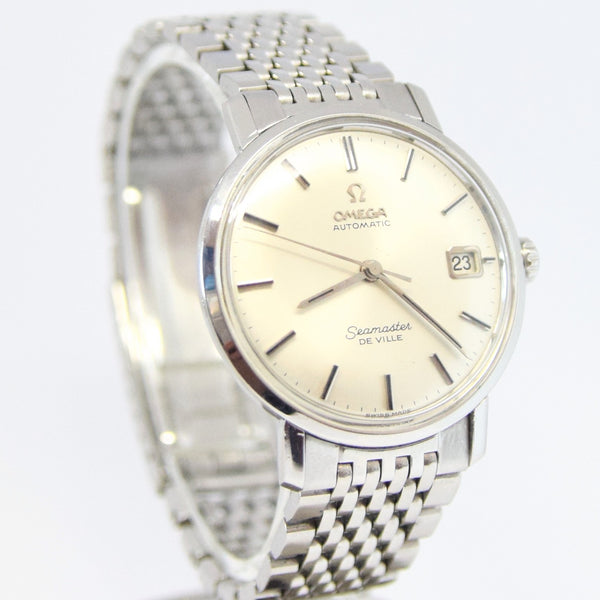 1960s Omega Automatic Seamaster De Ville Model 166.020 on Stainless Steel Flat BOR Bracelet